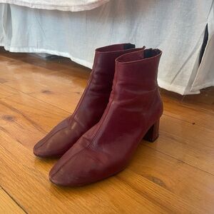 Red Leather Mango Boots